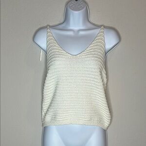 Blu Pepper Cream Knit Camisole Top